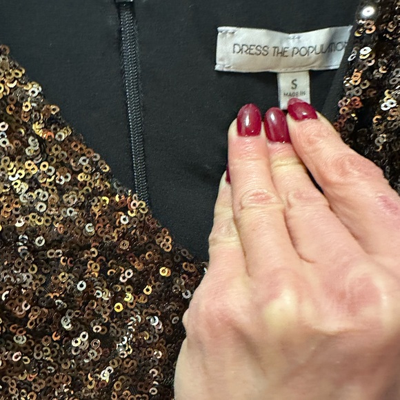 Sexy Dress The Population mini sequin cocktail dress. Size small. Worn once. - Picture 2 of 3